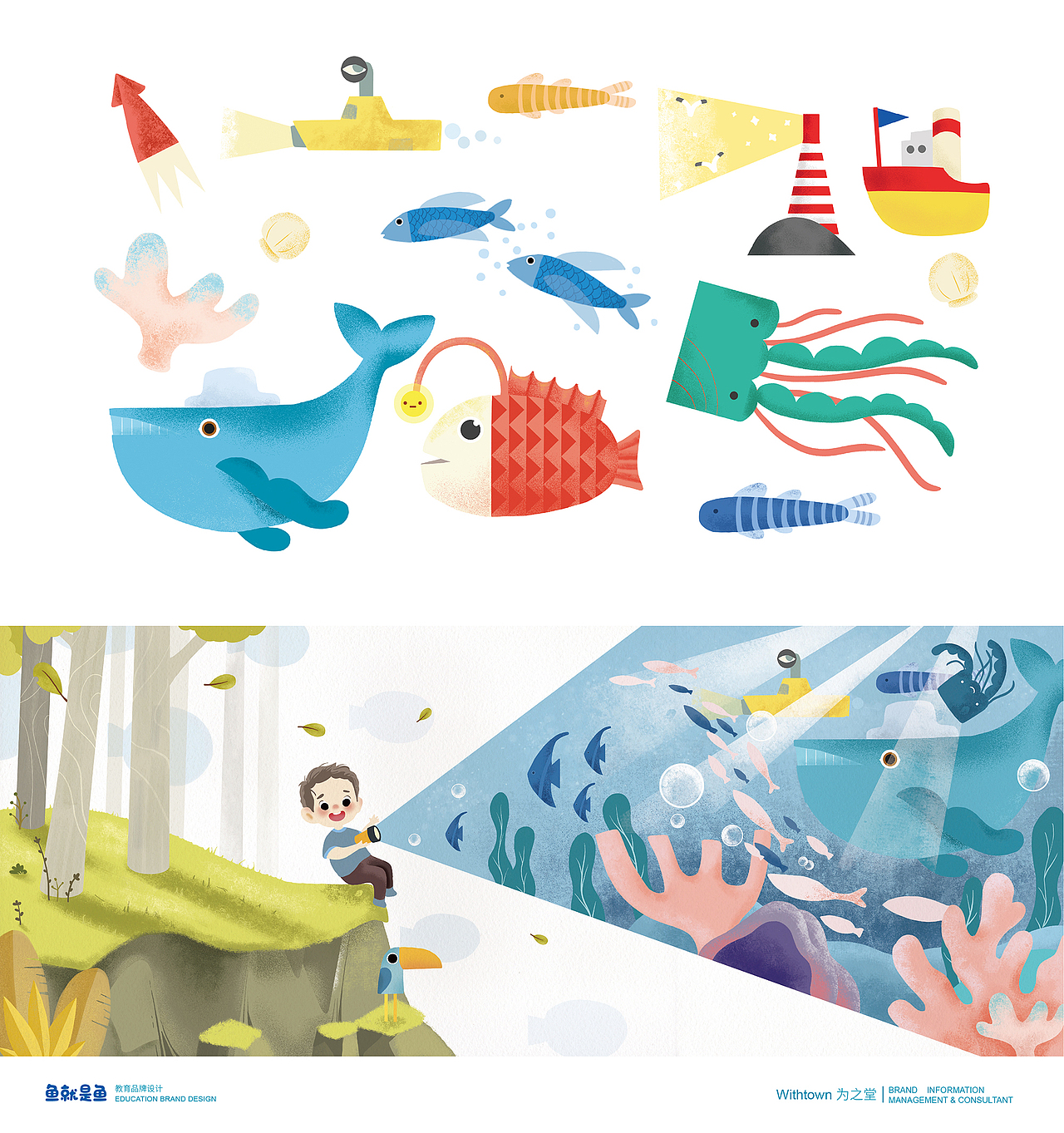 鱼就是鱼婴幼儿托育中心品牌设计