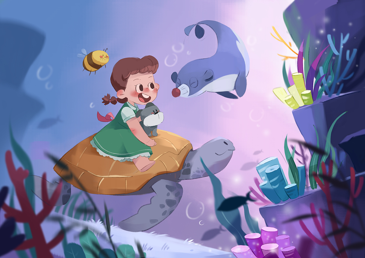 原创插画合集《贝丝的旅行》（图ZMzQyMTAzMDI4） - 绘本 - 站酷设计师姜蛙蛙原创素材 - 站酷ZCOOL