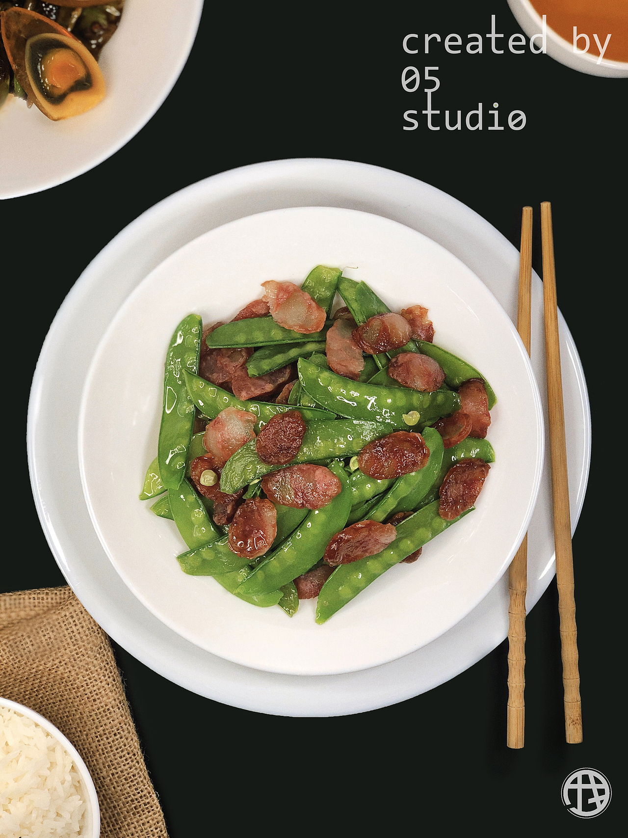 荷兰豆炒腊肠（图ZMTc3NTQwNjQ4） - 产品摄影 - 站酷设计师05Studio原创素材 - 站酷ZCOOL