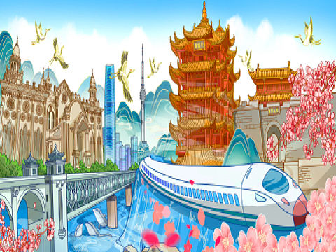 武汉主视觉kv商业插画设计绘制