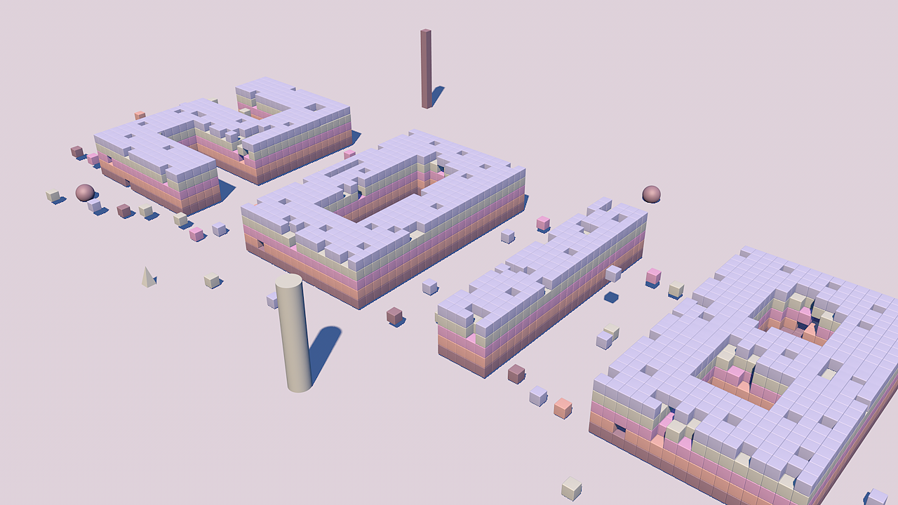 C4D立体字（图ZMTI0MTYwNzMy） - 艺术插画 - 站酷设计师晓晓晓晓雯Jiang原创素材 - 站酷ZCOOL