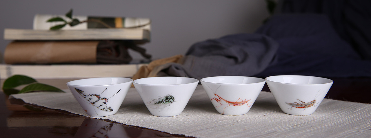 【釉上彩瓷】一些浅绛彩风格的小单杯