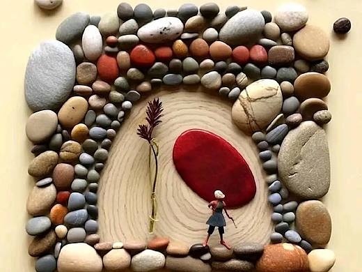 欣賞：鵝卵石拼貼畫（個(gè)人主頁-ZNjU4MTQ1OTI=） - 其他手工藝 - 站酷設(shè)計(jì)師楊漢手機(jī)攝影師原創(chuàng)素材 - 站酷ZCOOL