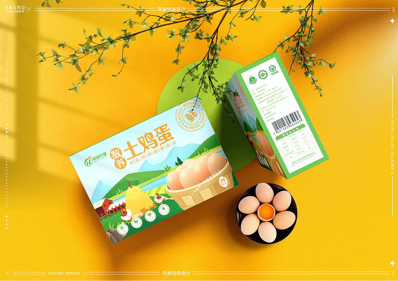 土鸡蛋包装设计作品鉴赏（图ZMjk0OTc1Mjg0） - 包装 - 站酷设计师朝与飞品牌设计原创素材 - 站酷ZCOOL