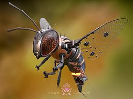 【VRay | C4D】机械蜂(Bee)