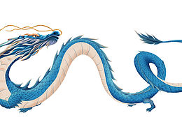 一條藍龍 地產(chǎn)插畫