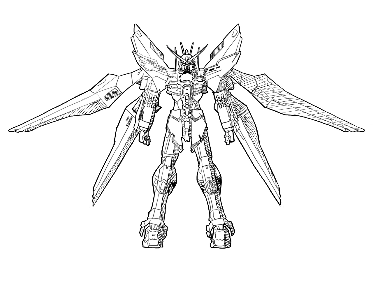 强袭自由战甲三视图