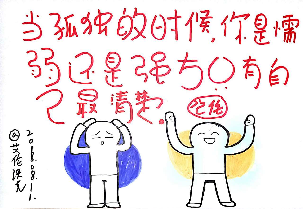 当孤独的时候,你是懦弱还是强大只有你自己