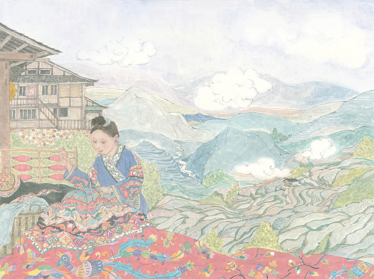 花一样的衣裳（图ZMjYxNDc0OTA4） - 艺术插画 - 站酷设计师旖旎从风7826原创素材 - 站酷ZCOOL