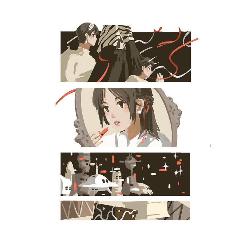 分镜插画合集🚢我们都被困在这寂寞夜晚（图ZMzMwMzEzMzI4） - 创作习作 - 站酷设计师阿竹uzoo原创素材 - 站酷ZCOOL