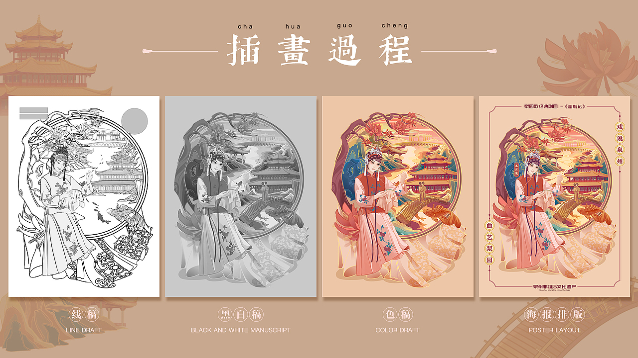 《泉州梨园戏》非遗戏曲插画