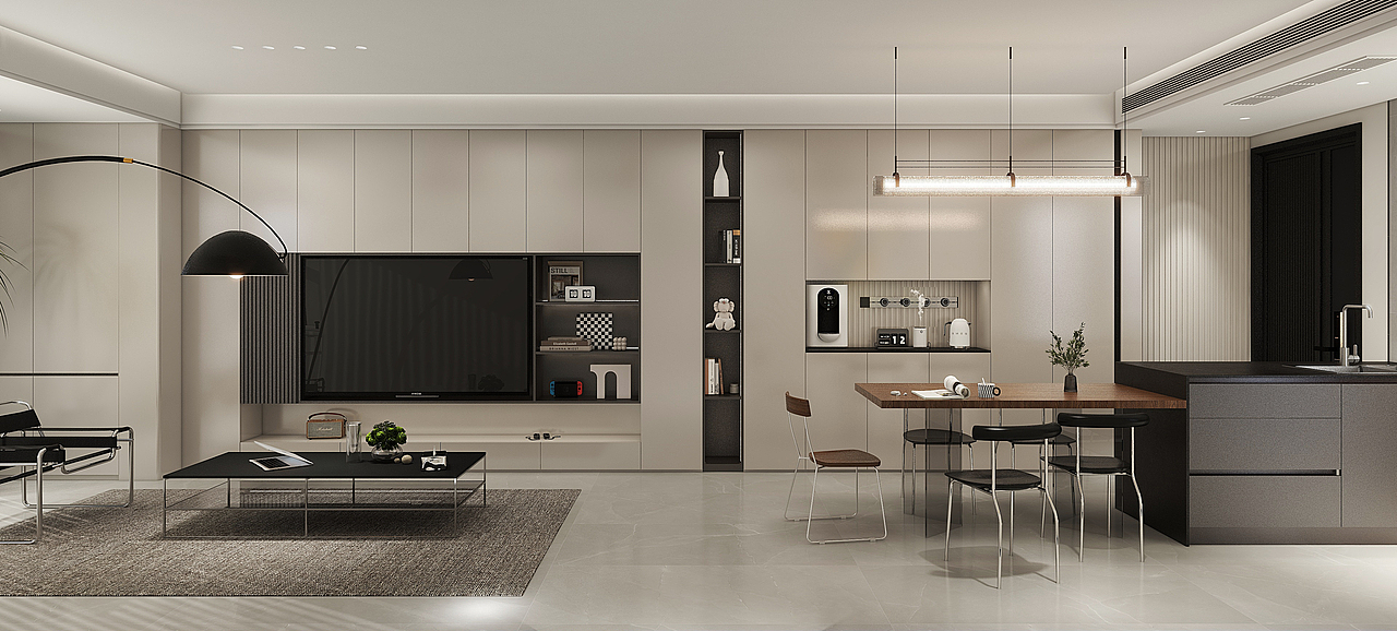 11月新作 | 99m² 现代包豪斯 住宅空间设计（图ZMzU2NTE2OTIw） - 家装设计 - 站酷设计师于境设计原创素材 - 站酷ZCOOL