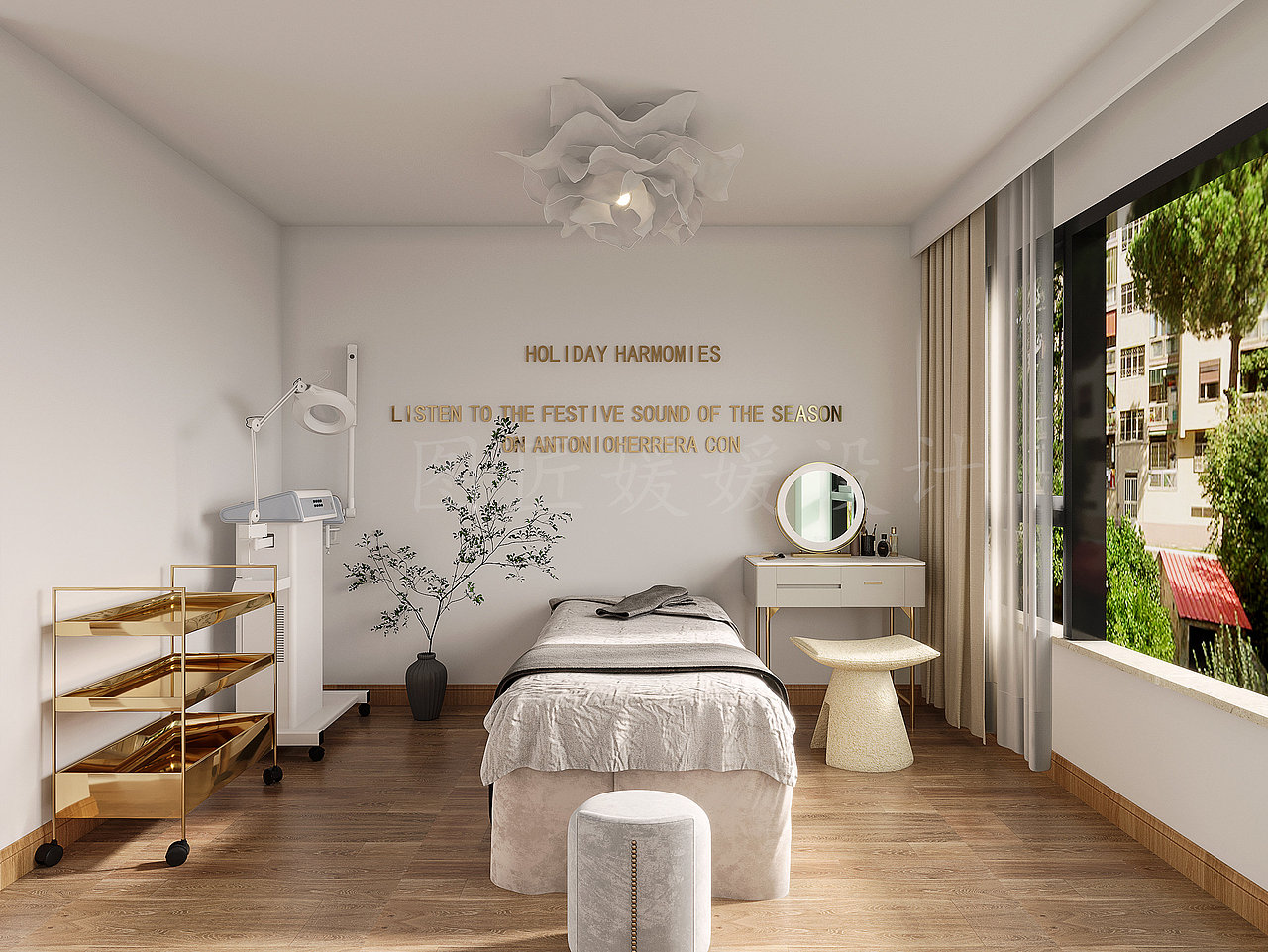 不失浪漫的解构主义美学美容院空间设计