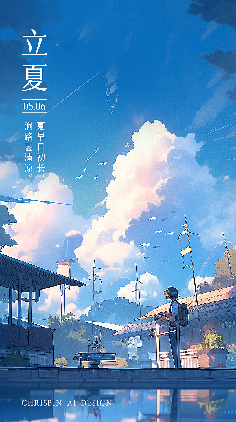 AI作画-立夏节气海报