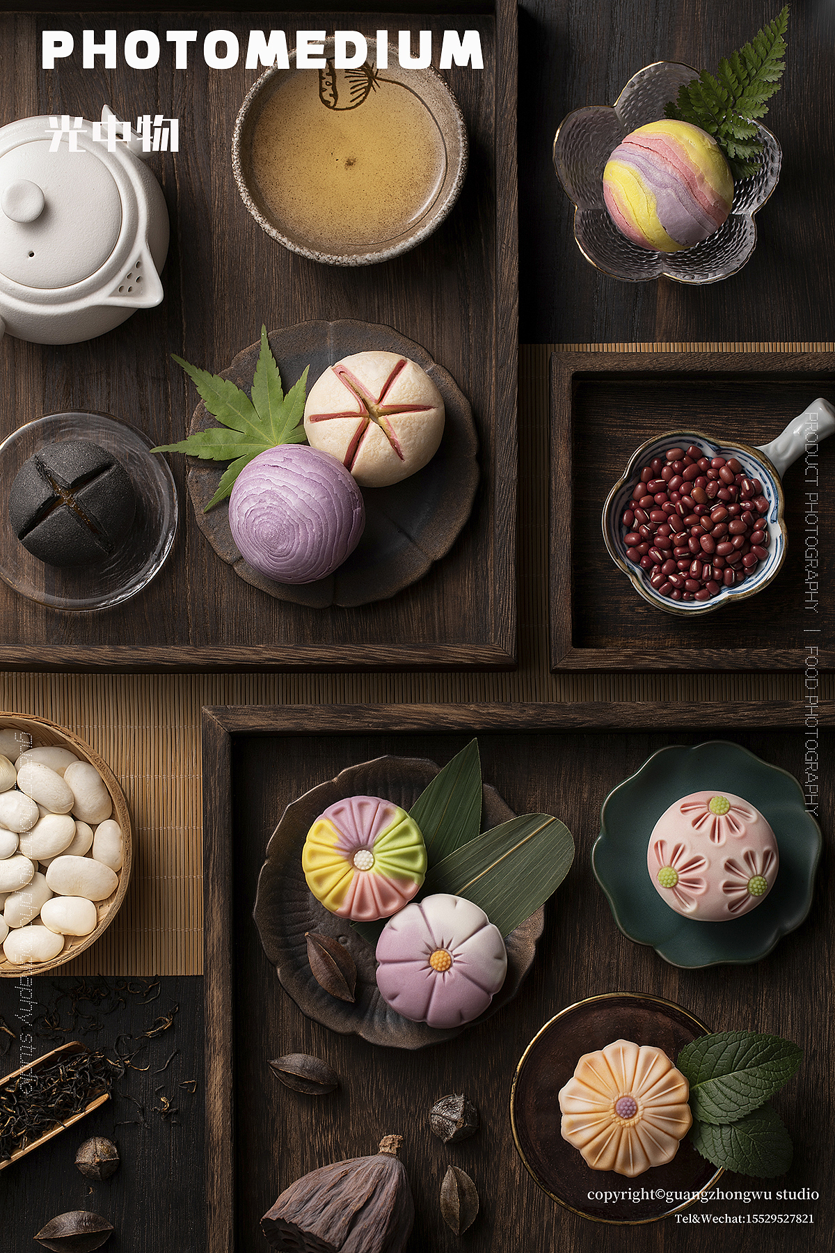 中式传统糕点拍摄X唐菓子&螺旋酥X光中物Studio