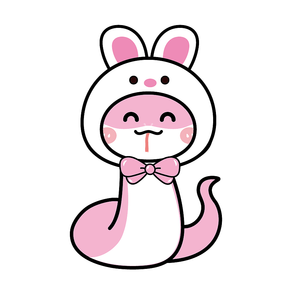 蛇年蛇宝宝卡通插画可爱图片素材头像生肖头像