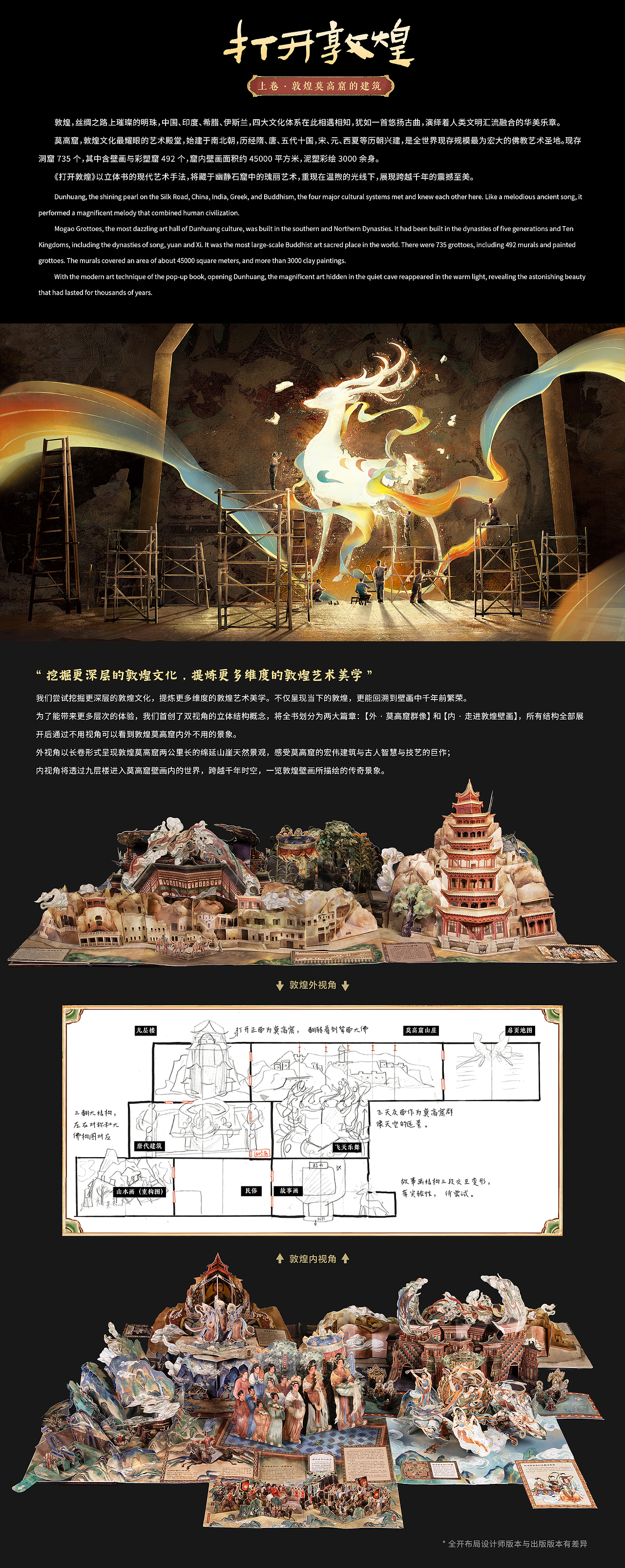 《打开敦煌》｜大美敦煌· 双视角全景立体书（图ZMzEwMTMwMzY0） - 书籍/画册 - 站酷设计师春雨贵如施搭搭原创素材 - 站酷ZCOOL