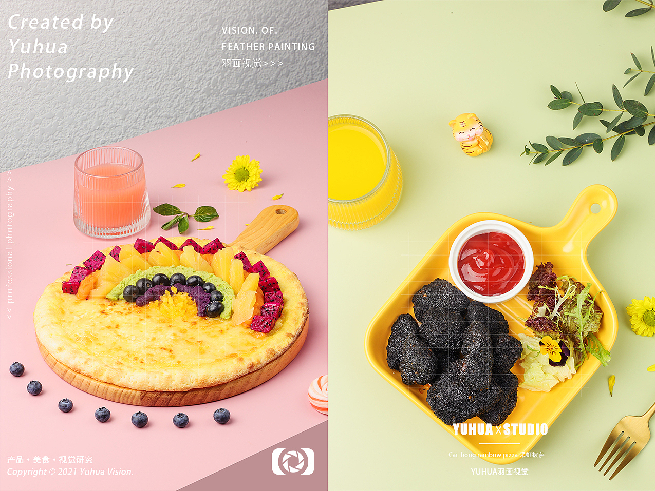 手工披萨彩虹蛋糕水果披萨夏威夷比萨饼蘑菇汤芝士焗饭