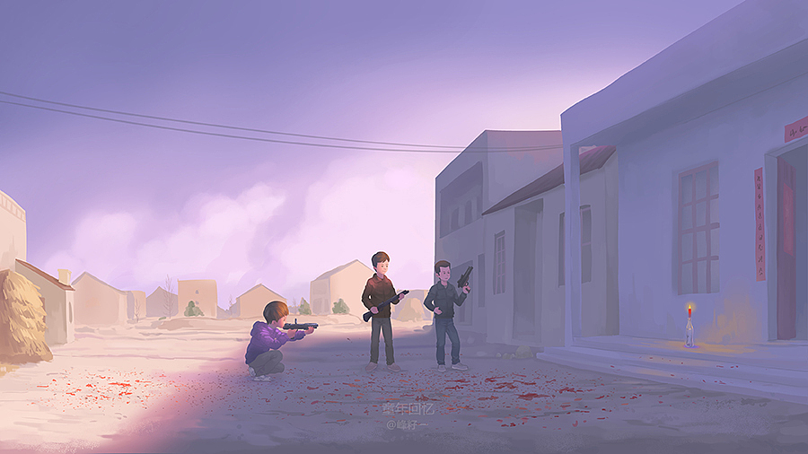 童年回忆 过年（上）（图ZNjcxOTA3MDA=） - 创作习作 - 站酷设计师峰籽一原创素材 - 站酷ZCOOL