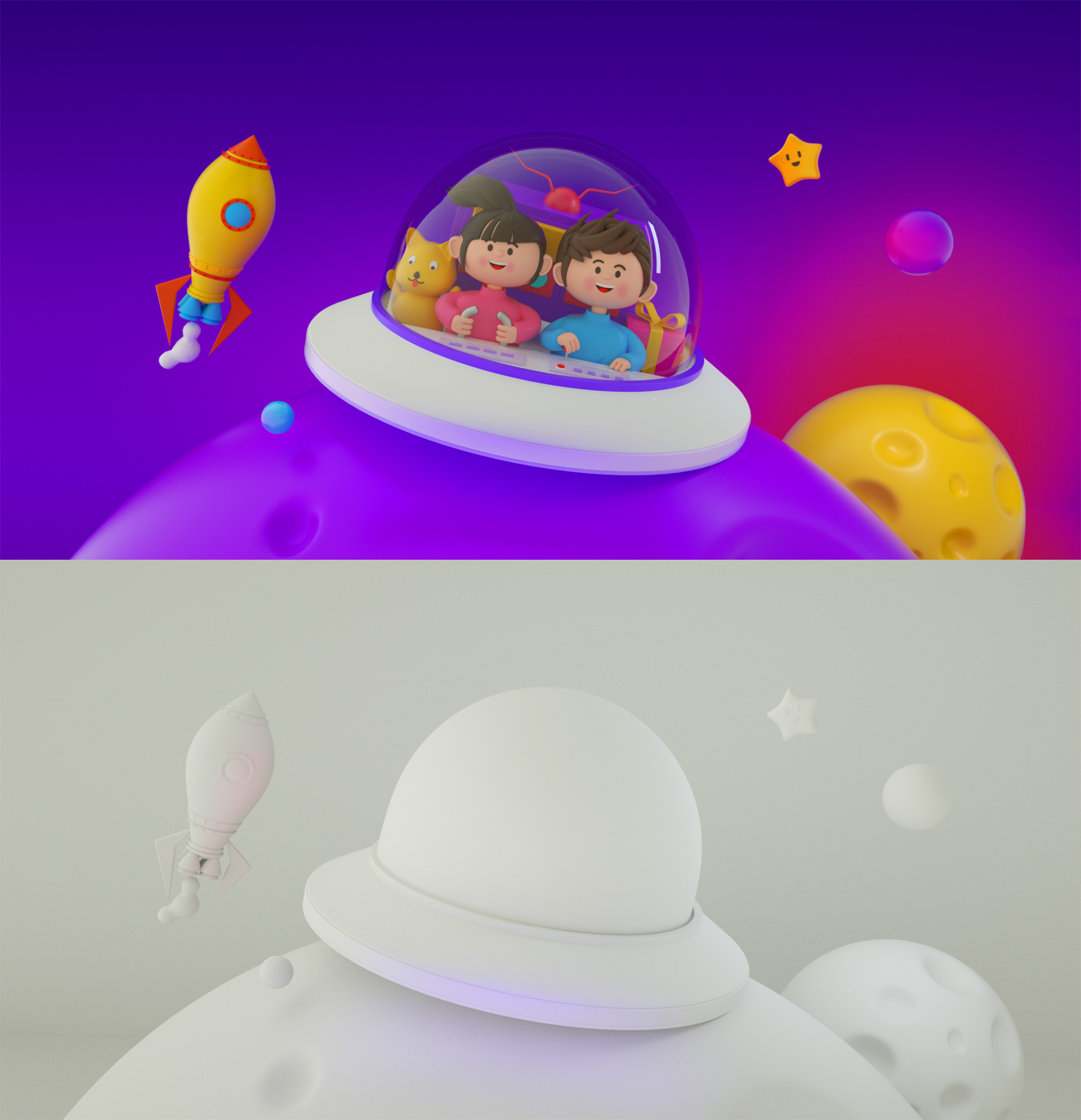 遨游太空|三维|动漫|三月春雨2017 - 原创作品 - 站酷 (zcool)