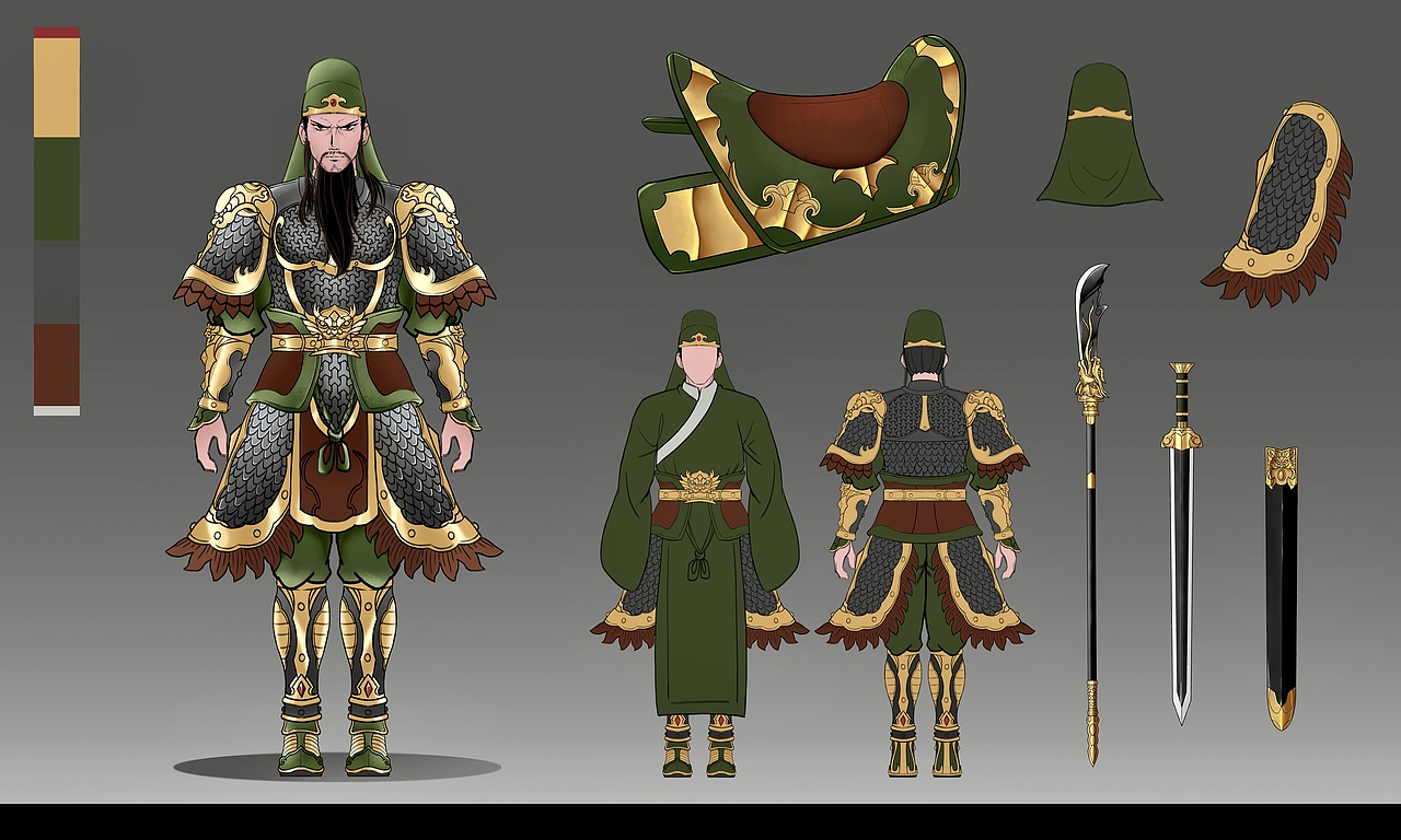 三国系列可动手办  五虎将 +刘备