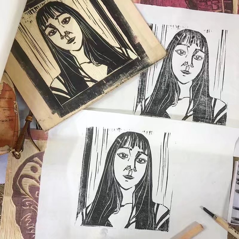 油墨版畫（圖ZMTIyMTg3NDY0） - 創(chuàng)作習作 - 站酷設計師_L1UJ1NG原創(chuàng)素材 - 站酷ZCOOL