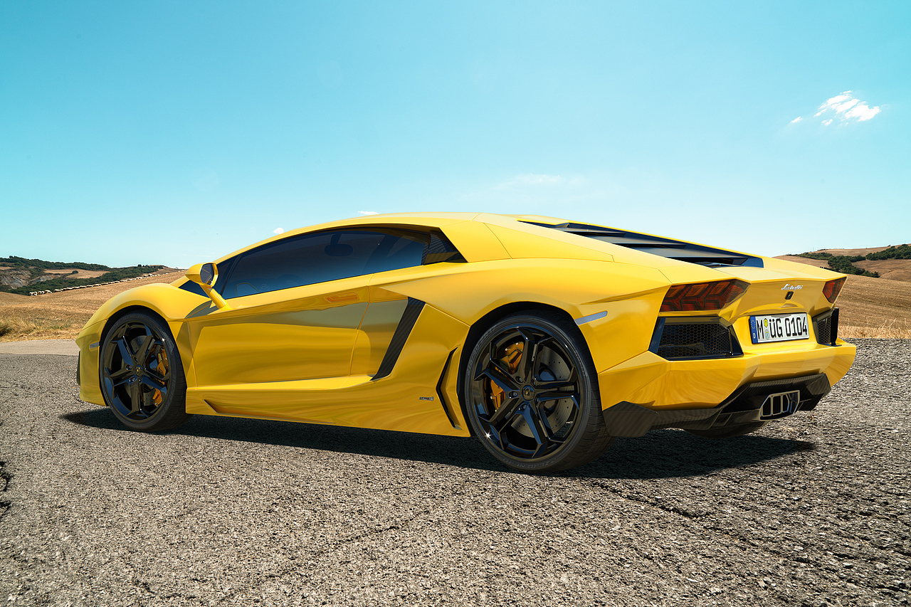 汽车渲染-兰博基尼/Lamborghini Aventador LP700-4（图ZMjk1MTgzMjQw） - 机械/交通 - 站酷设计师雨桦原创素材 - 站酷ZCOOL