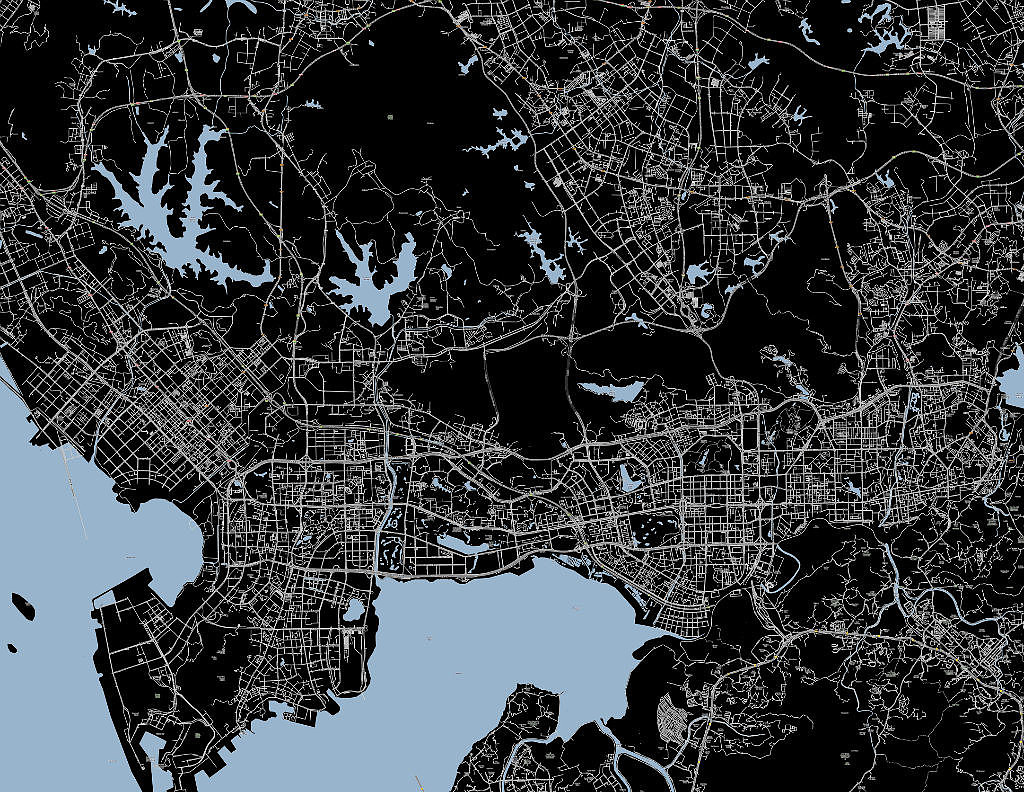 中国城市纹理地图一