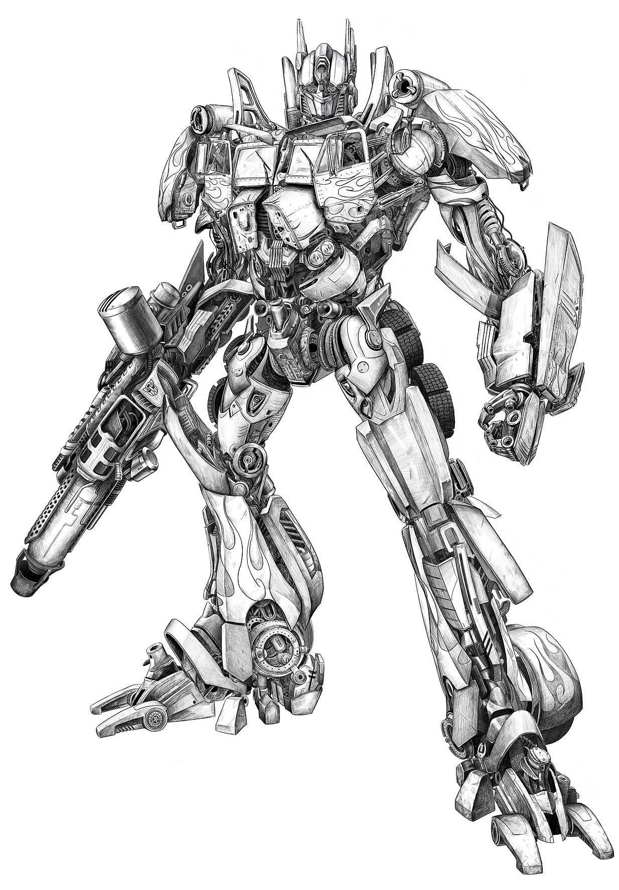 试画变形金刚2擎天柱