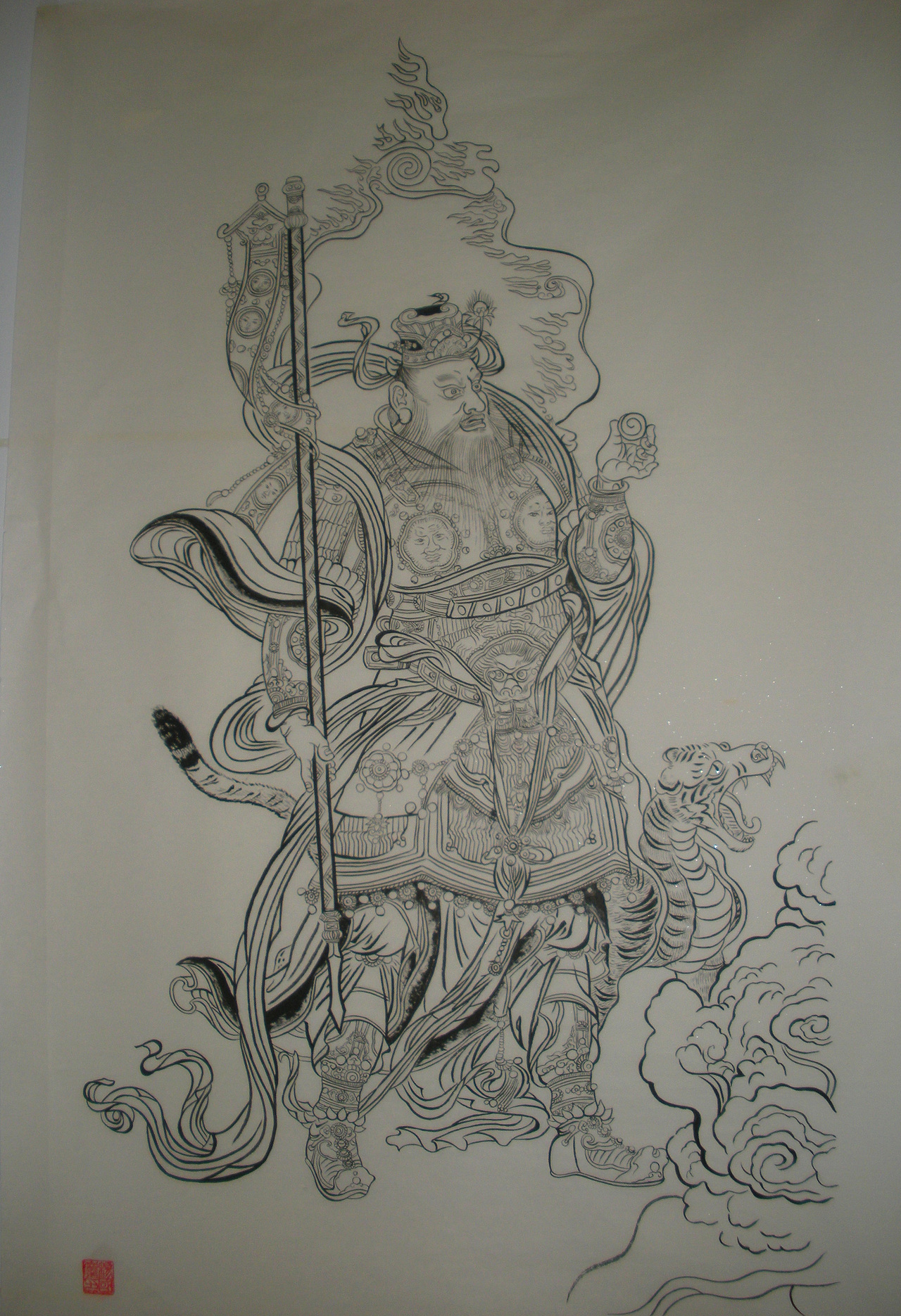 画完了也不知道他是谁,最难的部分是胡须了.