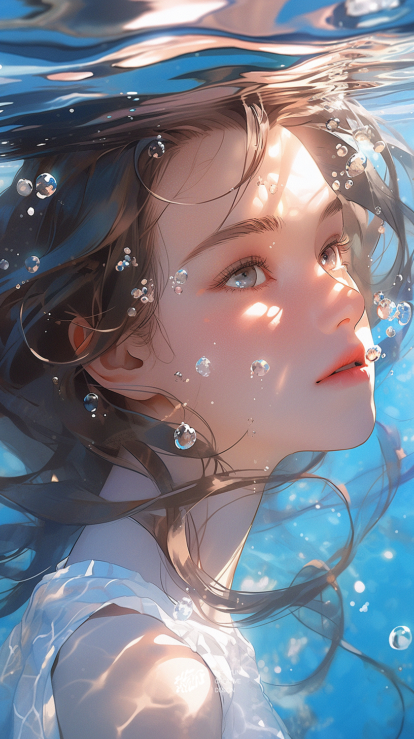 潜水（图ZMzQ0NDk4Njg4） - AI作品 - 站酷设计师HFKYLIN鹤佬麒麟原创素材 - 站酷ZCOOL