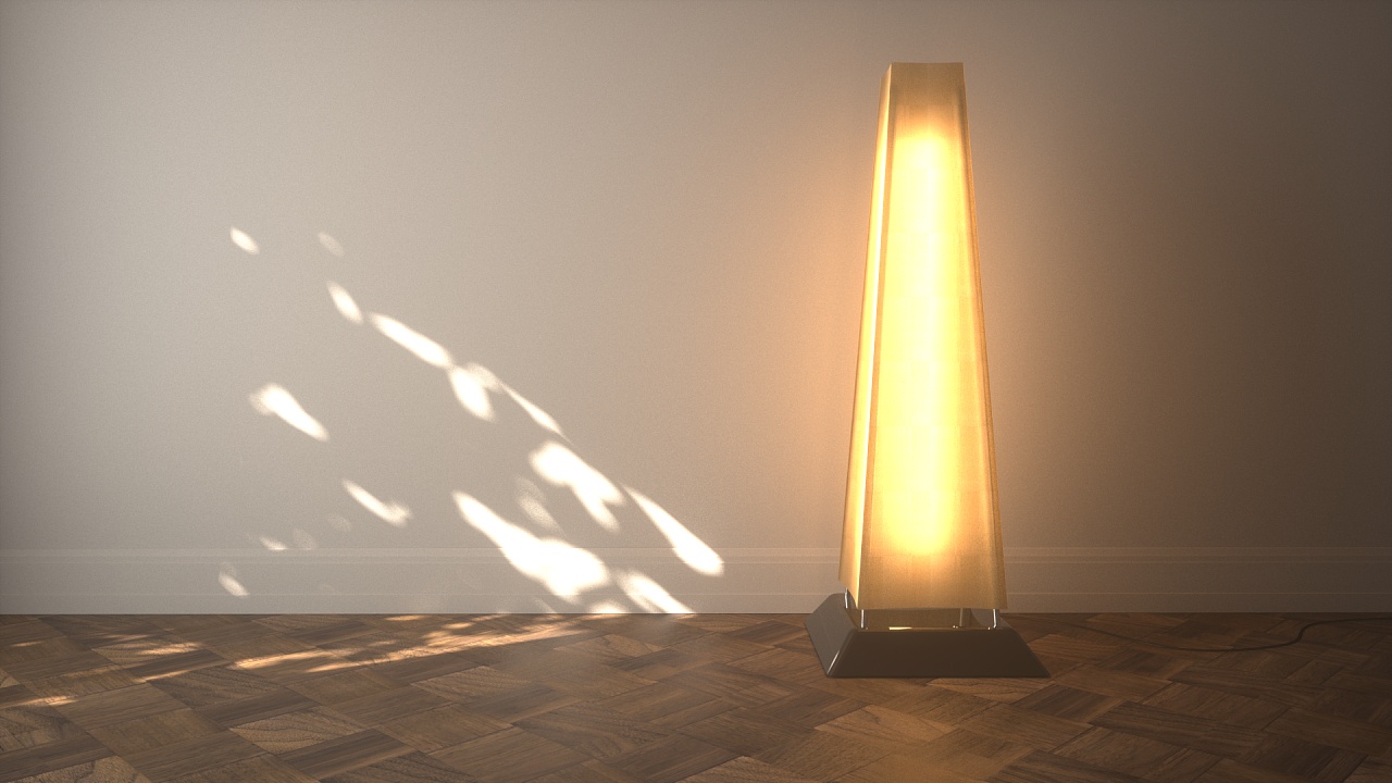 可调色led落地灯(cg动画)