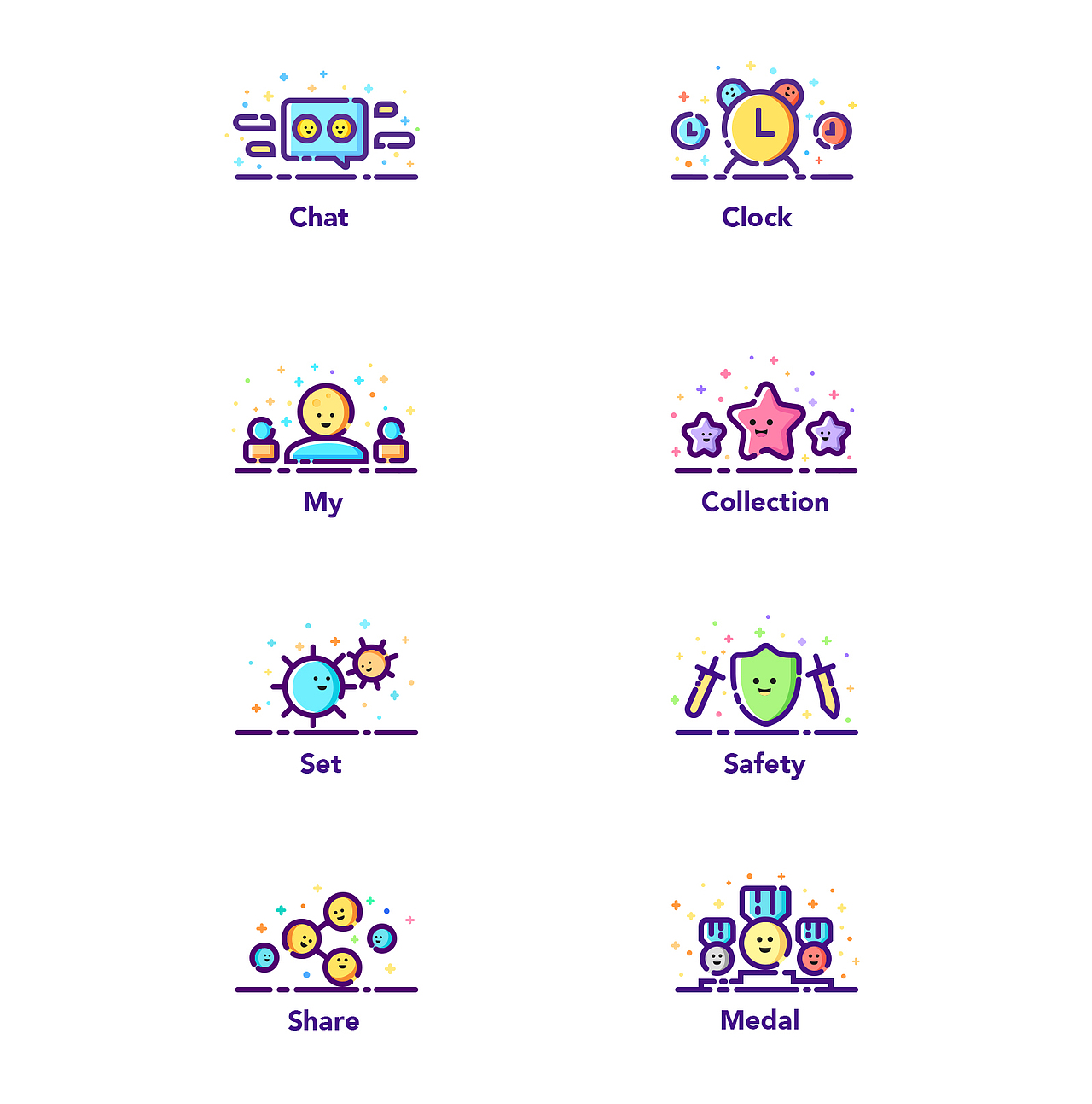 一组MBE风格的常用图标（附源文件）（图ZNjY0Mzk1MDQ=） - 图标 - 站酷设计师木棂原创素材 - 站酷ZCOOL