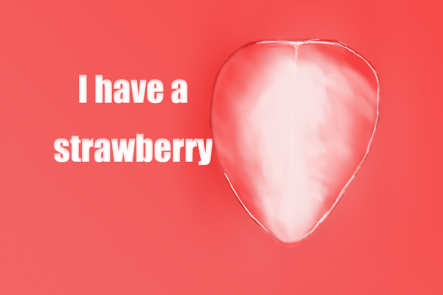 我有一个草莓,水晶草莓,噗~