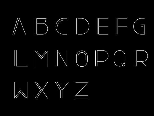 一组英文字体设计