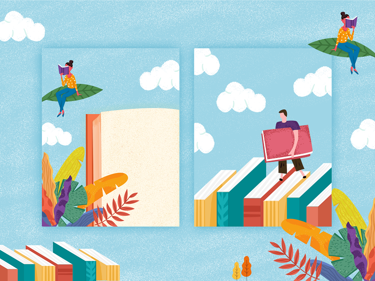 近期工作总结插画类banner