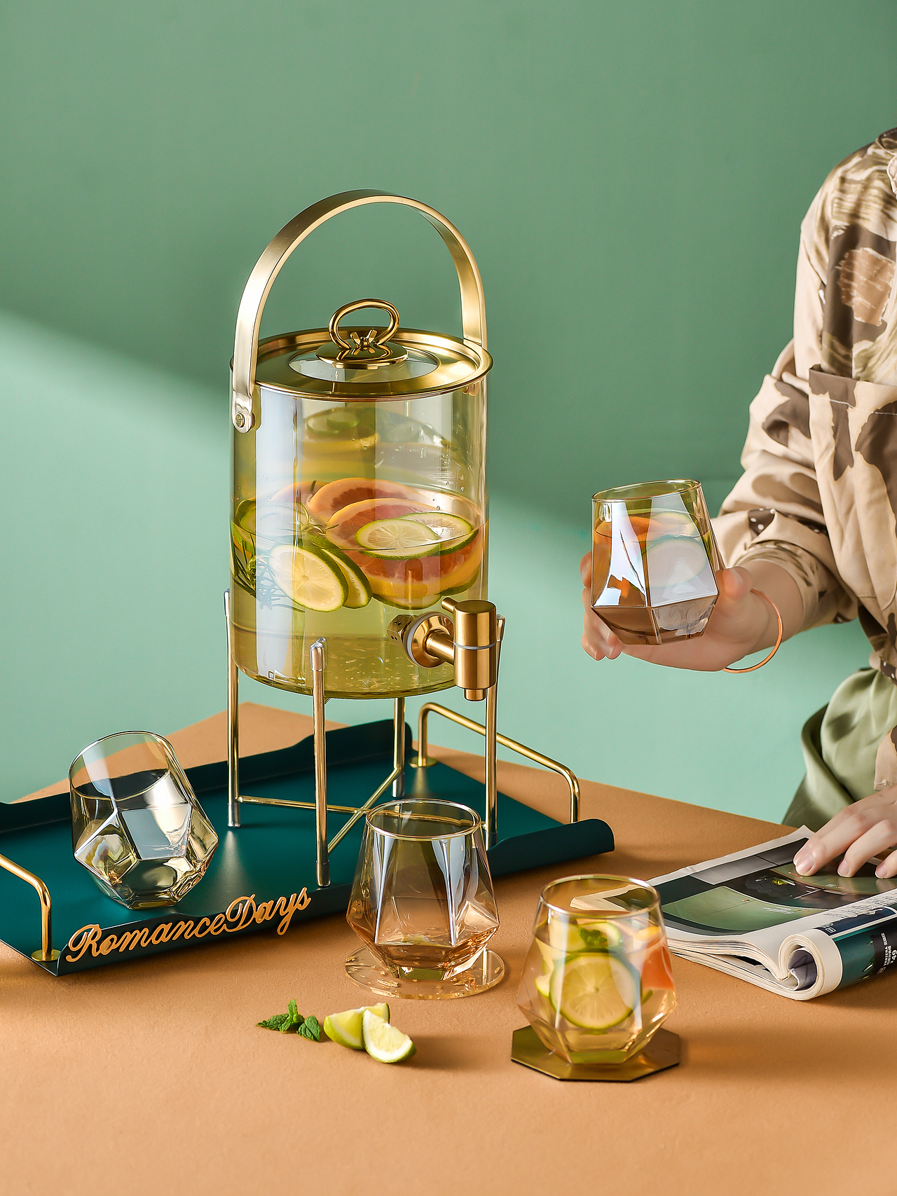 冷水壶/玻璃水具/下午茶拍摄