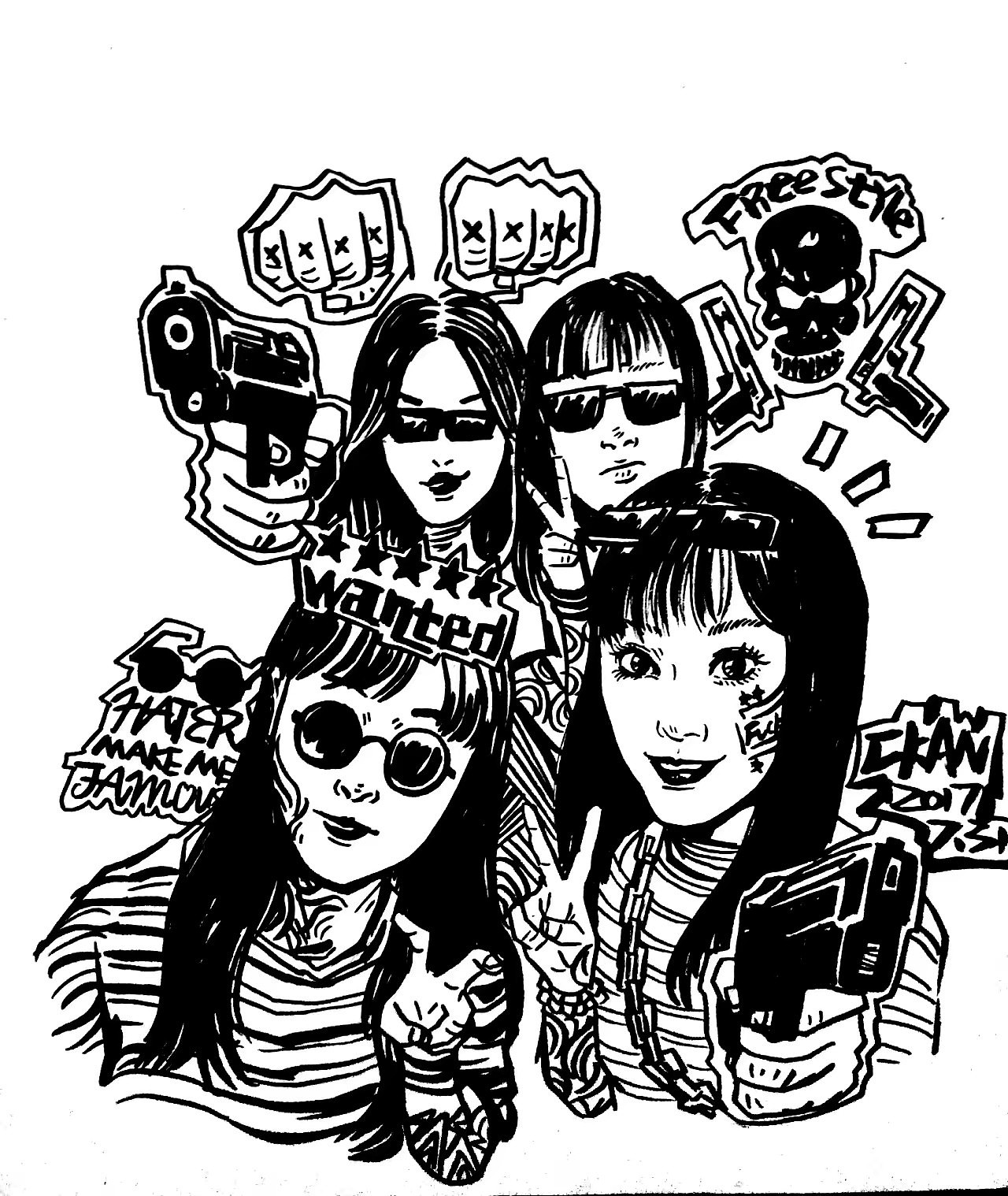 程砍2015-2019人物合集（图ZMTQ4Njc2NjU2） - 新锐潮流插画 - 站酷设计师CKAN程阿砍原创素材 - 站酷ZCOOL