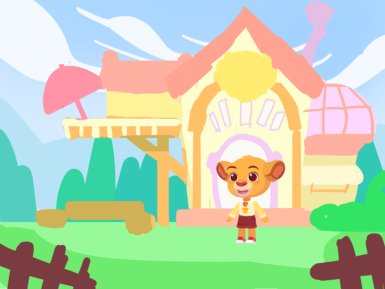 铺色的时候,大家应该更清楚,为什么要控制饱和度了吧~
这个时候把角色放进来配色比较好。<br>这样自然而然就控制了你的取色范围,不会让背景抢了角色。