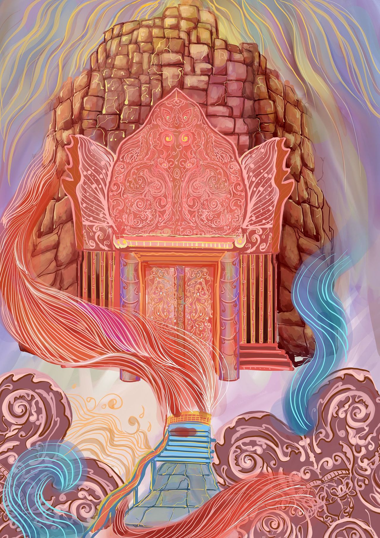 吴哥窟插画~梦幻吴哥