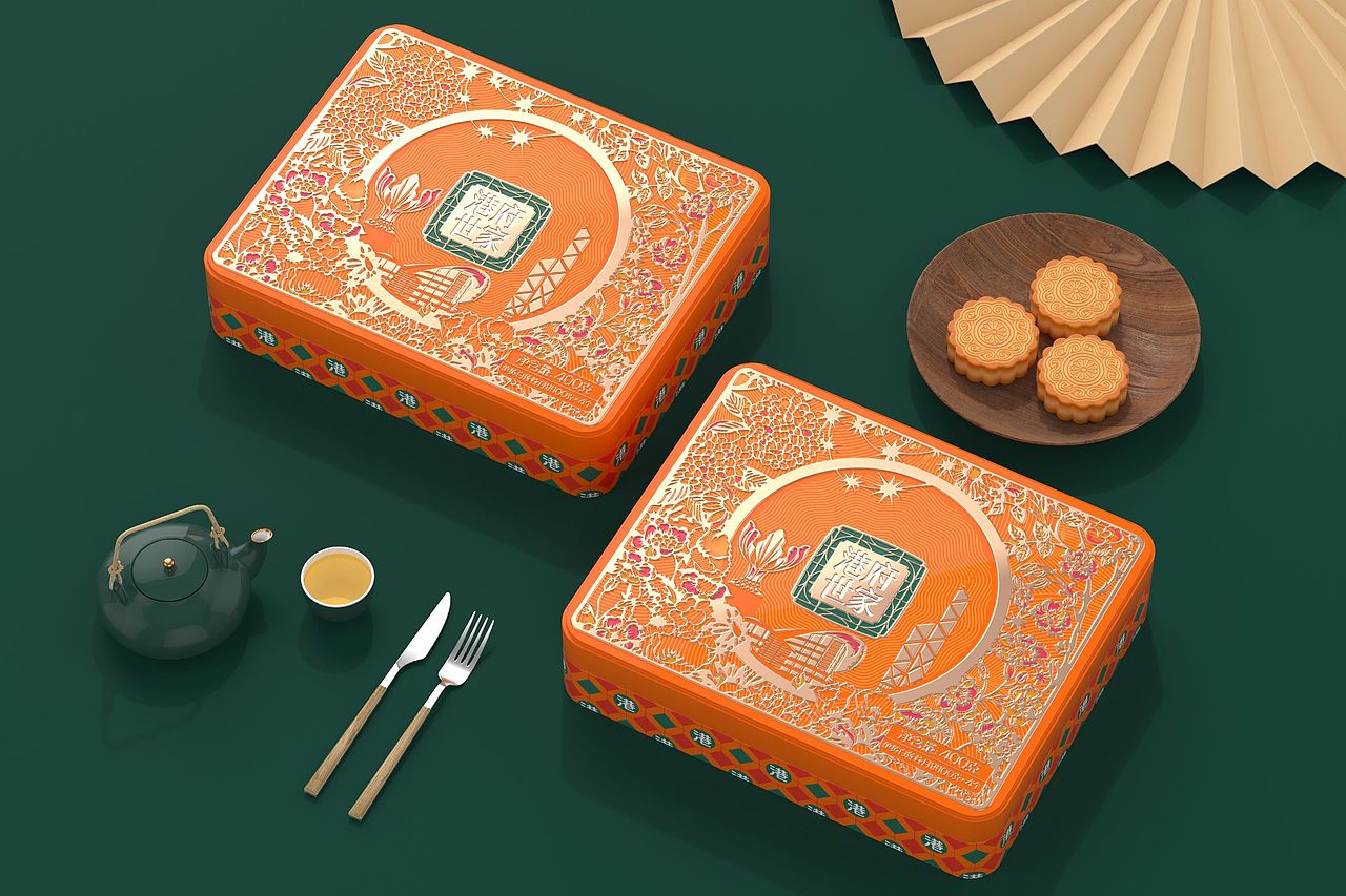 巨灵设计/港府世家月饼礼盒设计案例分享
