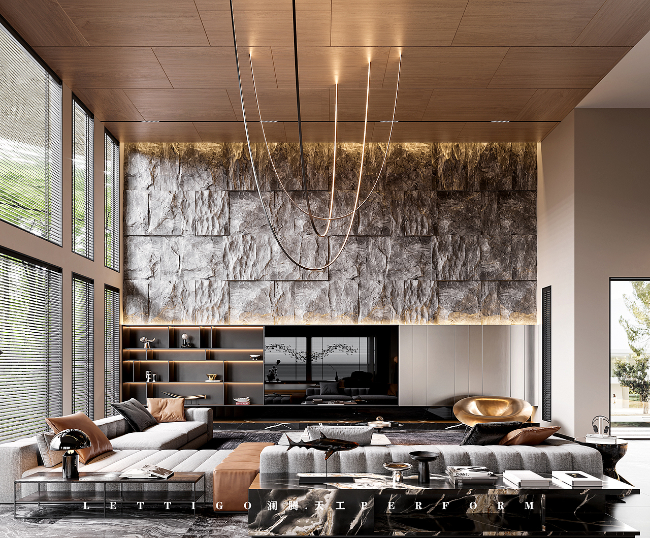 高级质感的意式轻奢别墅（图ZMzA0OTg5ODMy） - 家装设计 - 站酷设计师DesignerZtt186原创素材 - 站酷ZCOOL