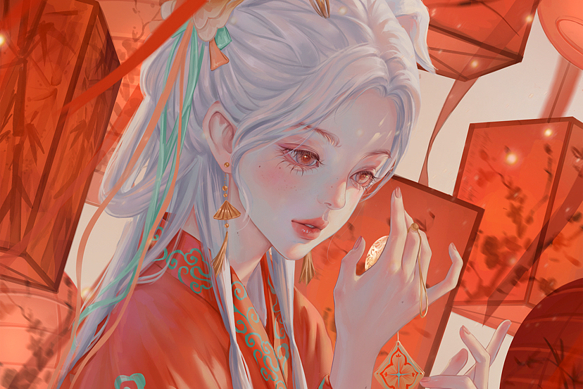 古风兔年贺图插画（图ZMzI2ODMyODQw） - 商业插画 - 站酷设计师万万岁Lancyy原创素材 - 站酷ZCOOL