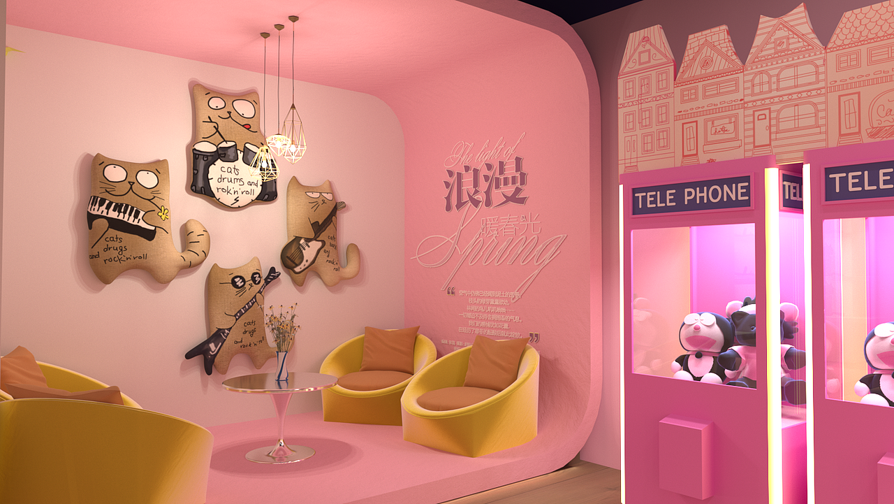 娃娃机店面设计做浪漫的感觉表现是maxcr