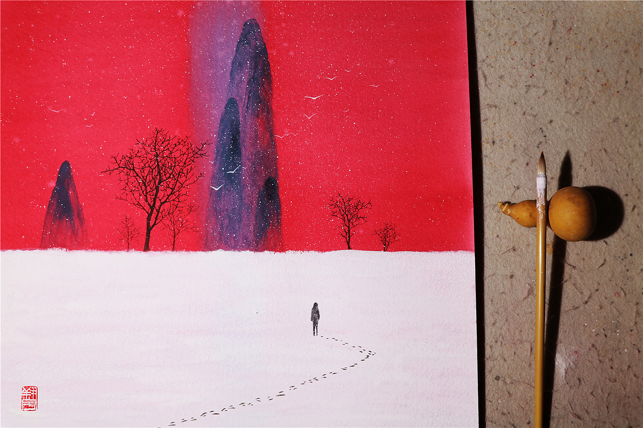 【大雪—翔魚】（图ZMTM4MDQxMzA0） - 艺术插画 - 站酷设计师翔魚原创素材 - 站酷ZCOOL