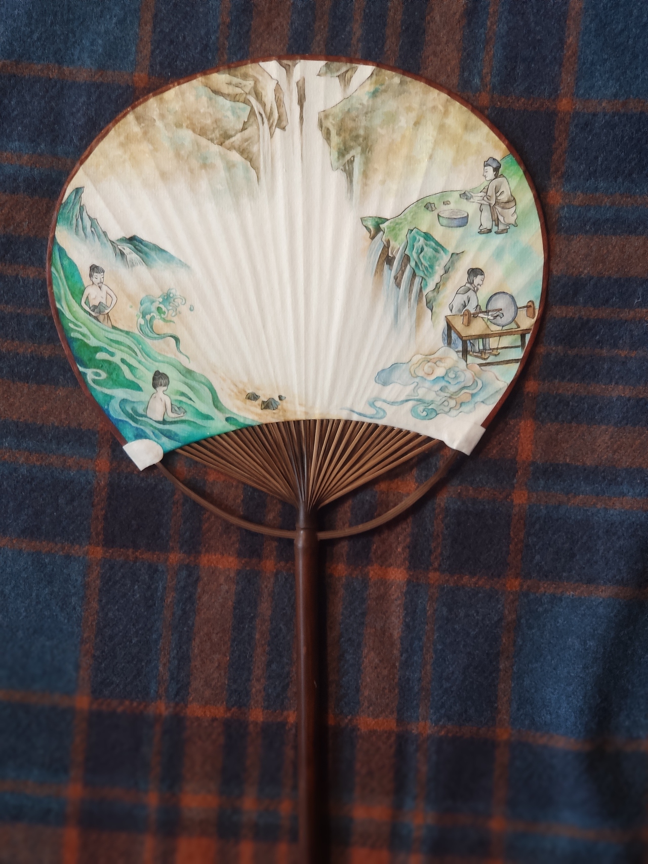 扇面绘画,微工笔