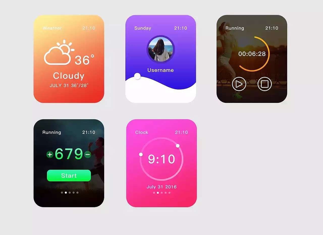 智能手表界面设计|ui|app界面|elena0110_原创作品-站酷(zcool)