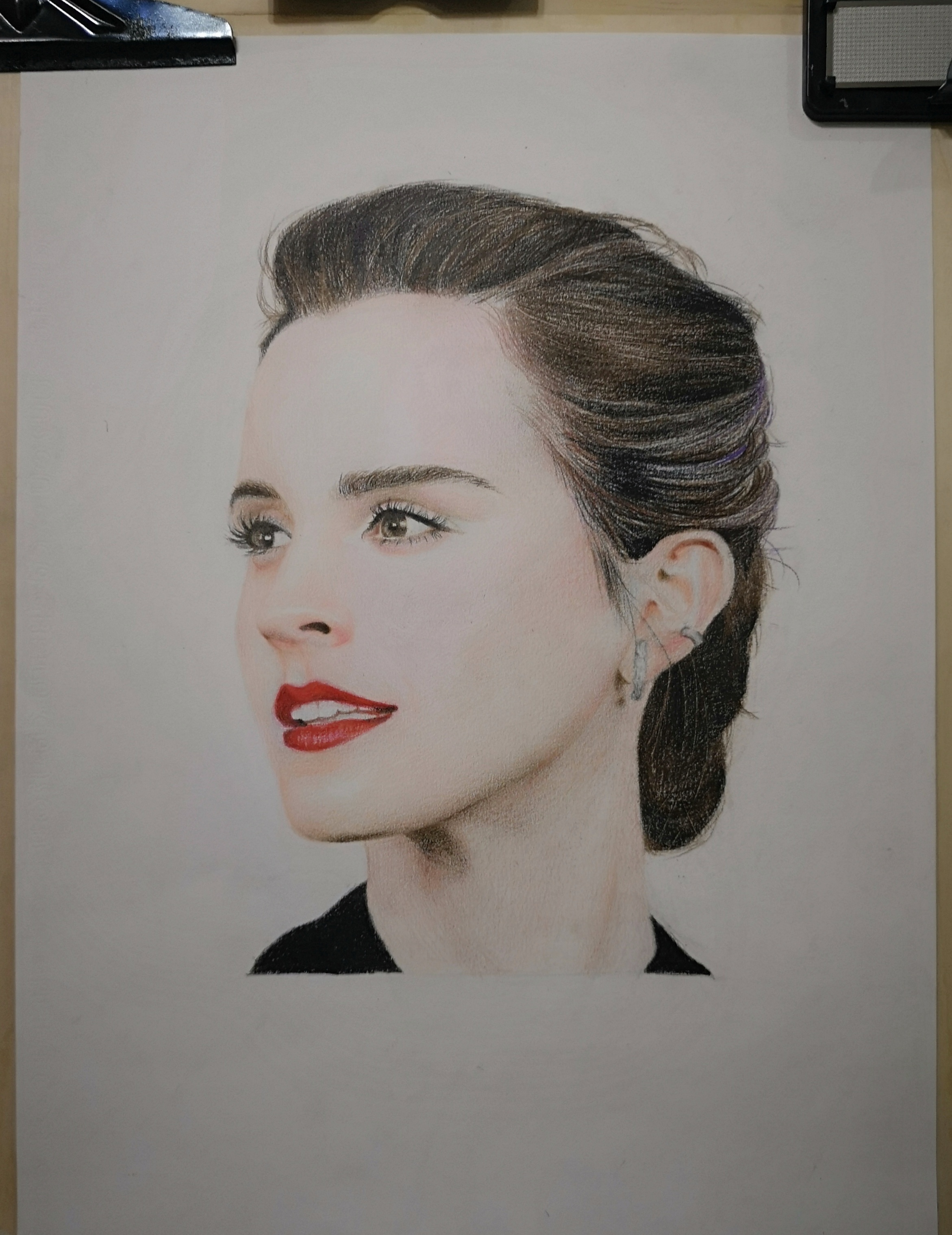 彩铅作品 艾玛 沃特森|纯艺术|绘画|z72782103 - 临摹作品 - 站酷