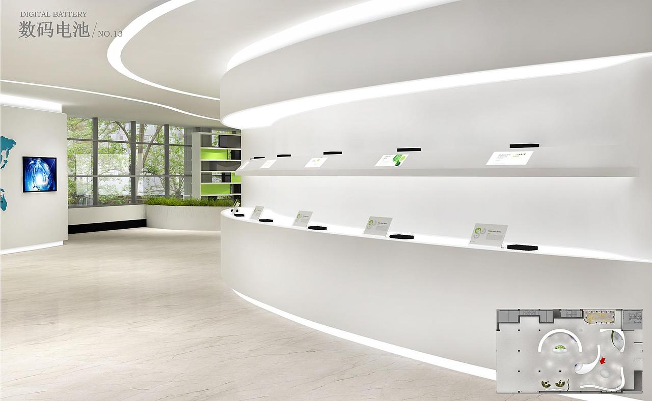 比克电池展厅空间设计