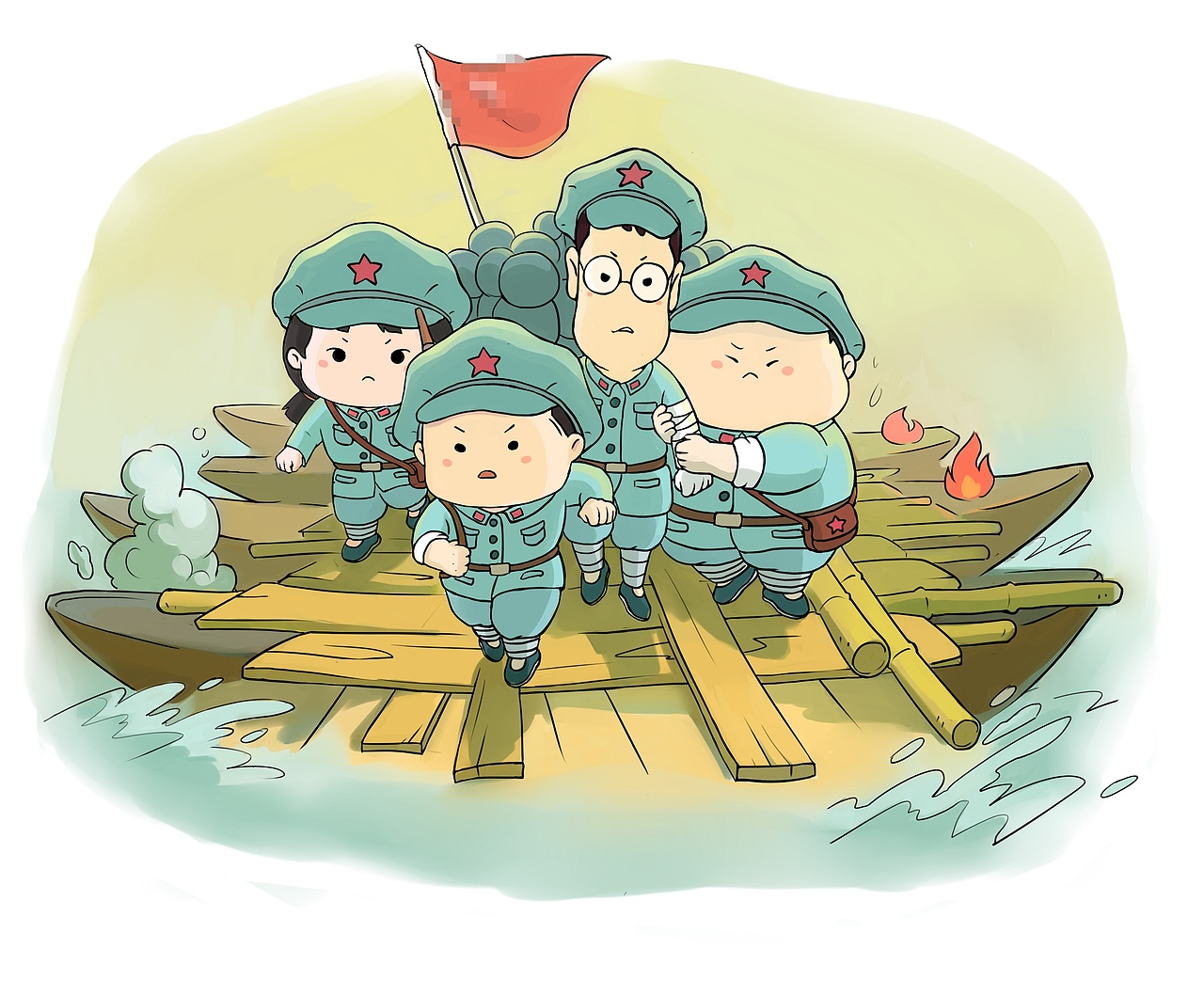 漫漫长征路（图ZMjIzNzExMTY0） - 商业插画 - 站酷设计师只橙ora原创素材 - 站酷ZCOOL